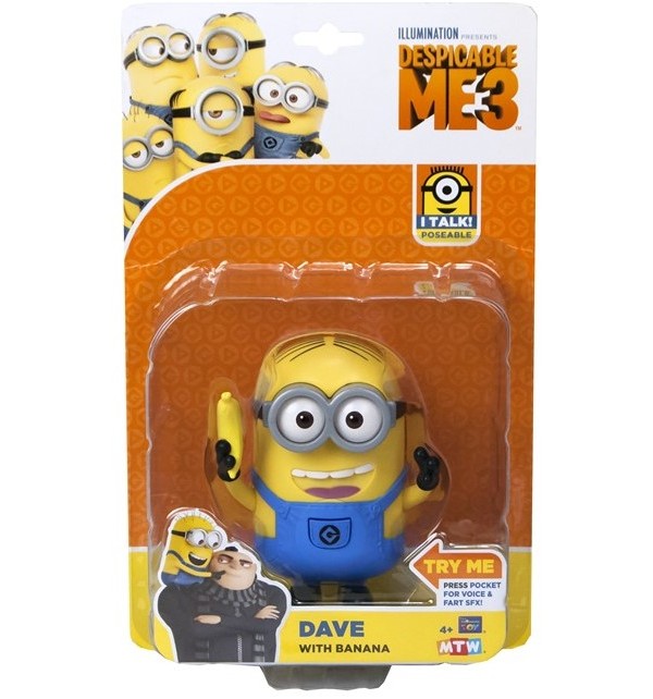 Despicable Me 3: Minions Dave with Banana, Makes Sounds